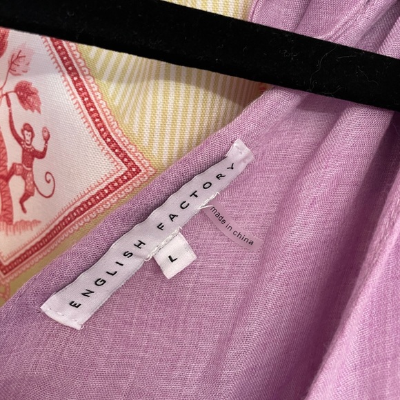 English Factory Tiered Mido Dress in Lilac Size Large - Picture 6 of 8